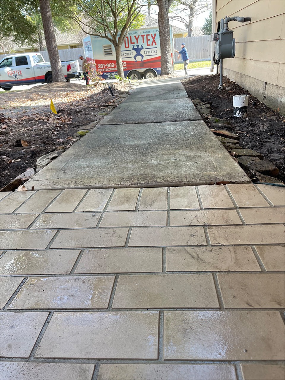 repaired walkway