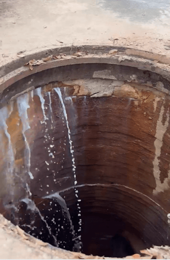 large water leaking culvert pipe large culvert pipe leaking water
